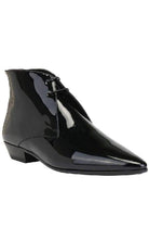 Saint Laurent Patent Leather Ankle Boots - Runway Catalog