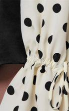 Saint Laurent Ruffle - collar Polka - dot Print Silk Blouse - Runway Catalog