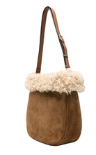 Saint Laurent Shearling-Trim Suede Shoulder Bag - Runway Catalog