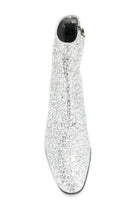 Saint Laurent Silberne Glitzer-Stiefeletten – Laufsteg-Katalog