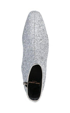 Saint Laurent Silberne Glitzer-Stiefeletten – Laufsteg-Katalog