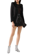 Saint Laurent Silberne Glitzer-Stiefeletten – Laufsteg-Katalog