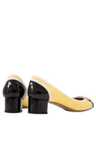 Salvatore Ferragamo Patent Leather Gwen Block Heel Pumps - Runway Catalog