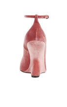 Salvatore Ferragamo Pink Tivoli Velvet F - wedge Pumps - Runway Catalog