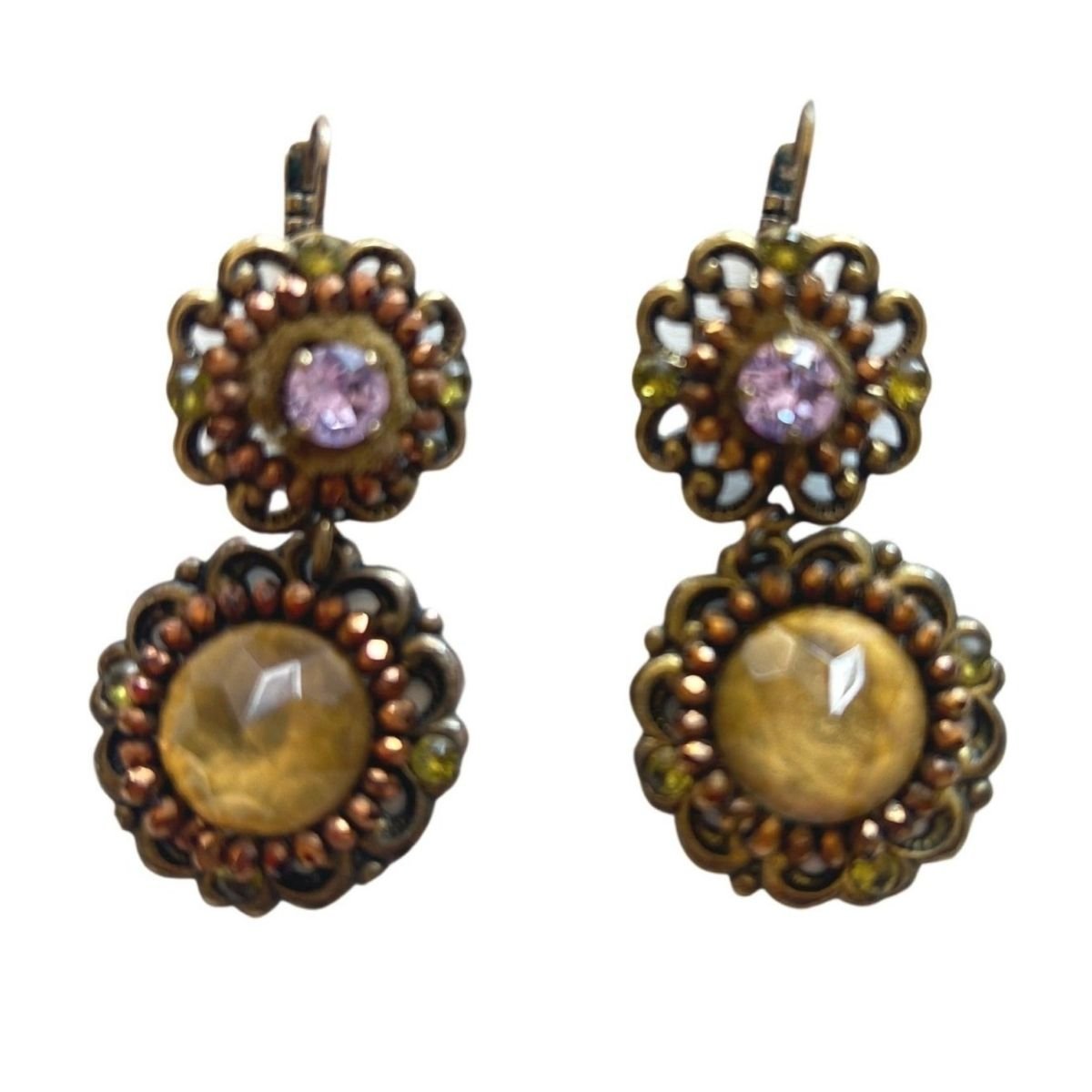 Satellite Paris Crystal Embellished Earrings - Runway Catalog