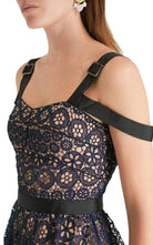 Self - Portrait Asymmetric Circle Floral Lace Dress - Runway Catalog