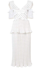 Self - Portrait Monochrome Stripe Dress - Runway Catalog
