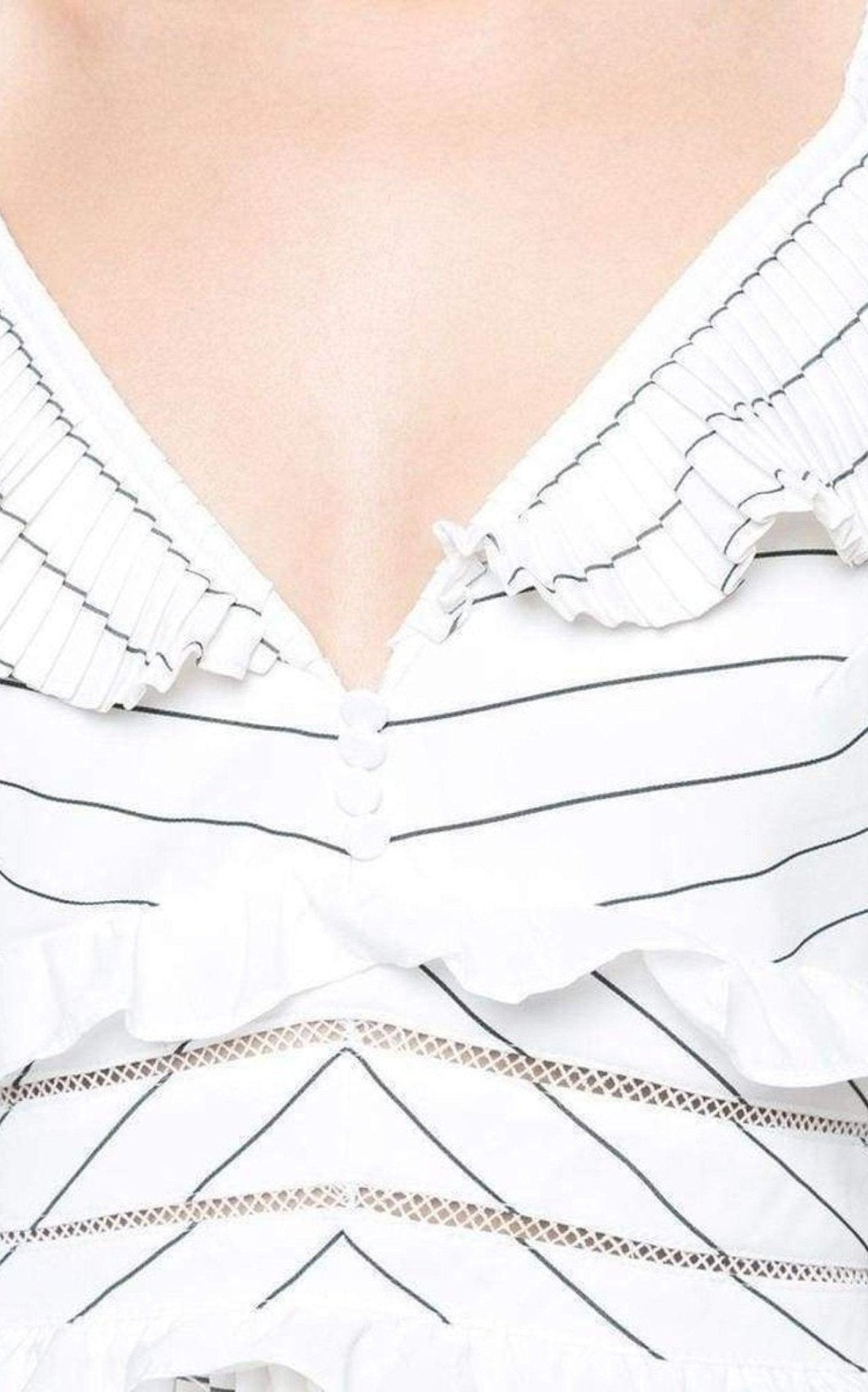 Self - Portrait Monochrome Stripe Dress - Runway Catalog