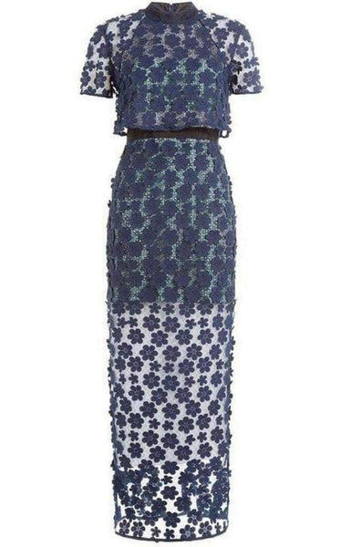 Self-Portrait Overlay Lace Maxi Dress  Runway Catalog