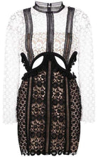Self - Portrait Payne Lace Cut - out Mini Dress - Runway Catalog