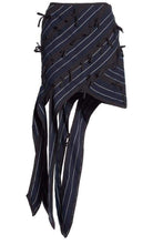 Self - Portrait Pinstripe Ribbon Asymmetric Panelled Mini Skirt - Runway Catalog