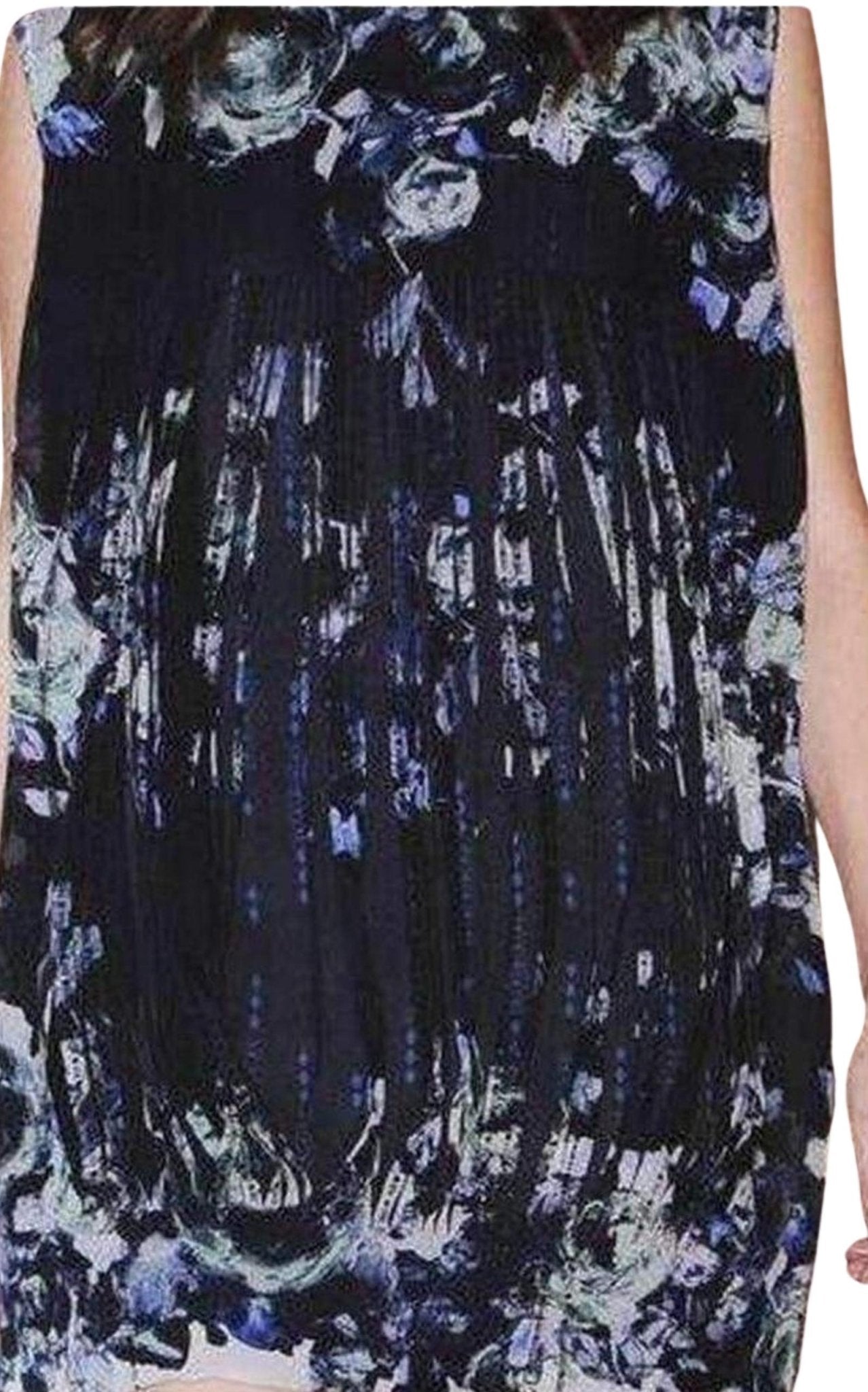 Sharon Wauchob Floral Printed Fringe Silk Dress - Runway Catalog