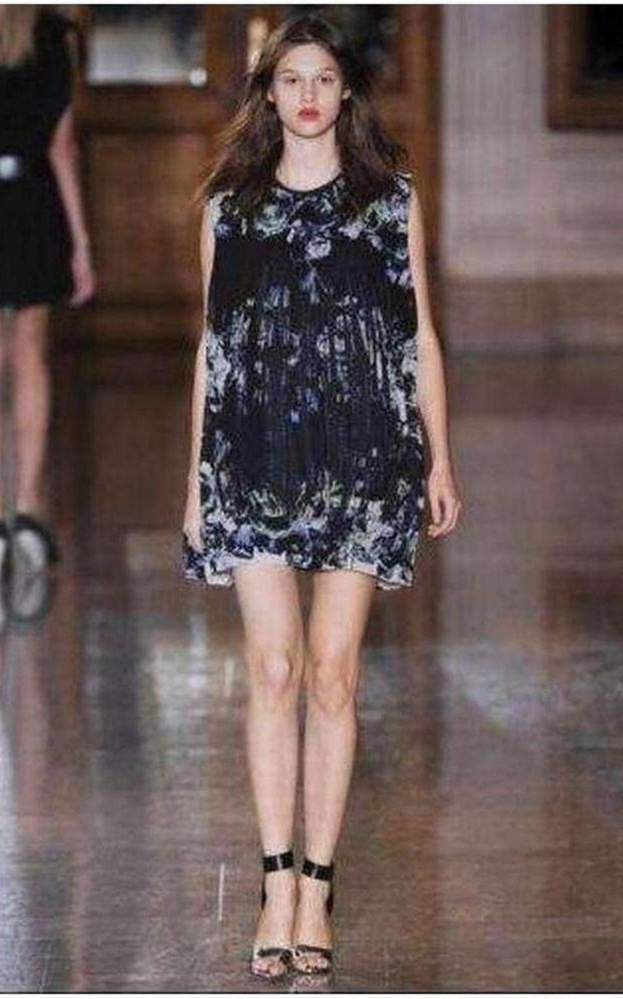 Sharon Wauchob Floral Printed Fringe Silk Dress - Runway Catalog