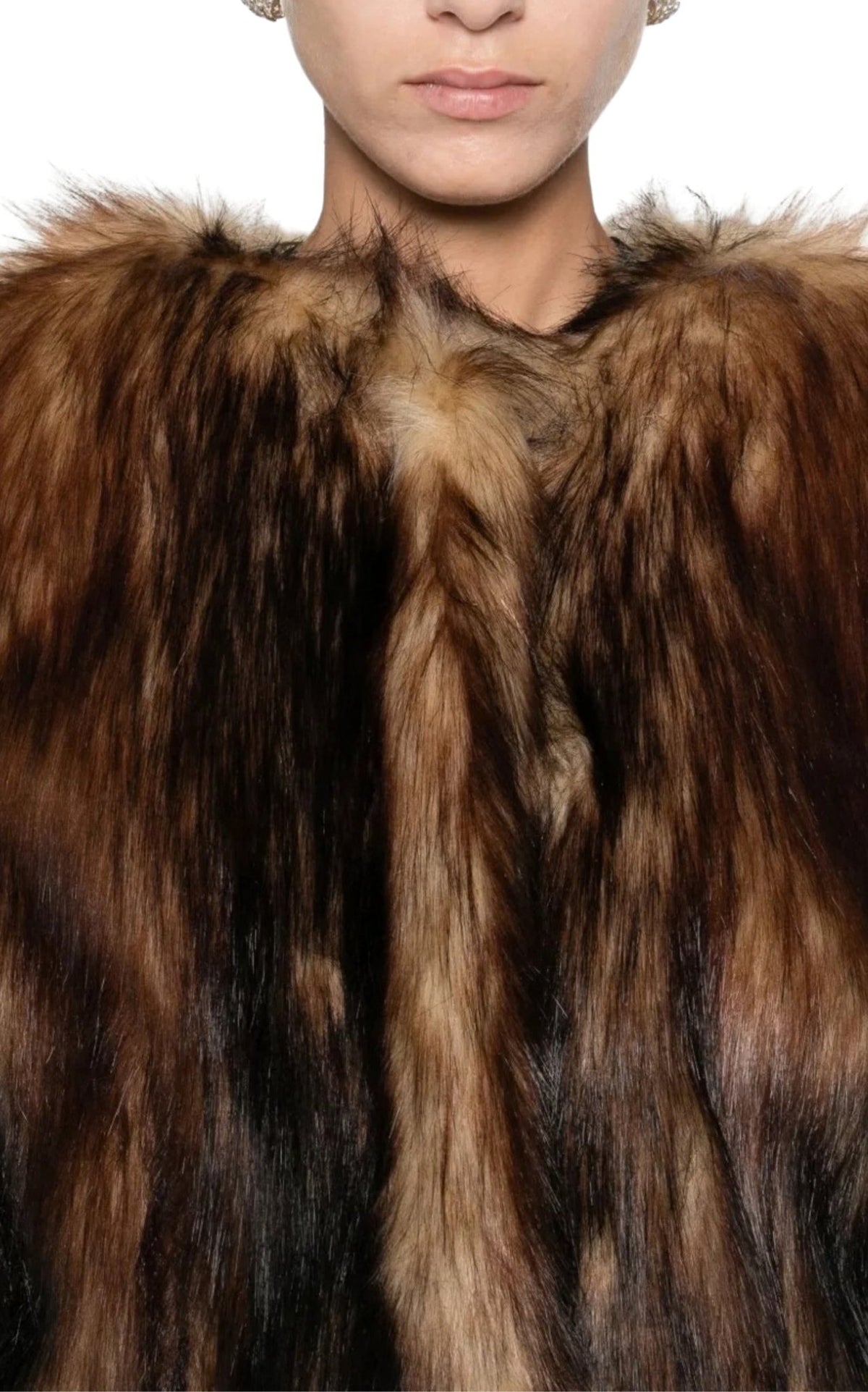 Simone Rocha Sculpted Faux Fur Fray Jacket - Runway Catalog