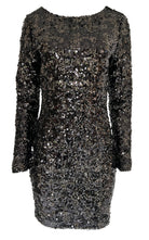 Soky & Soka Black Sequence Mini Dress with Open Back - Runway Catalog