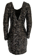 Soky & Soka Black Sequence Mini Dress with Open Back - Runway Catalog