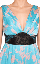 Sophie Theallet Azur Blue Coral Silk Gown - Runway Catalog