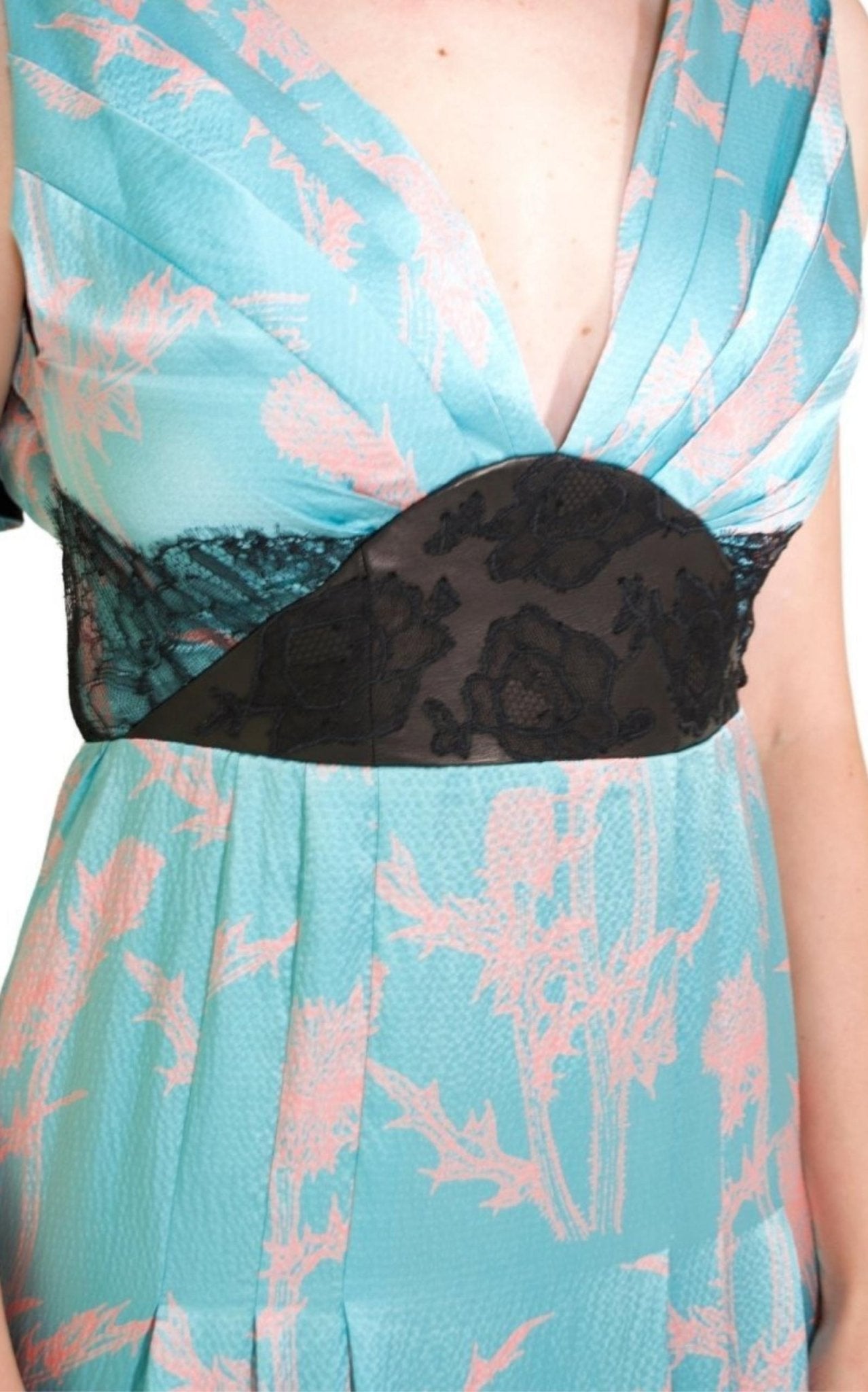 Sophie Theallet Azur Blue Coral Silk Gown - Runway Catalog