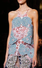 Stella McCartney Applikation Seidenbluse ohne Ärmel – Laufsteg-Katalog