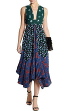 Stella McCartney Caroline asymmetric printed silk and crepe dress - Runway Catalog