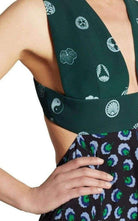 Stella McCartney Caroline asymmetric printed silk and crepe dress - Runway Catalog