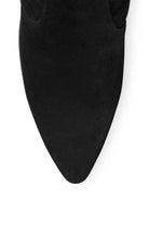 Stuart Weitzman Cling Black Suede Sock Booties - Runway Catalog