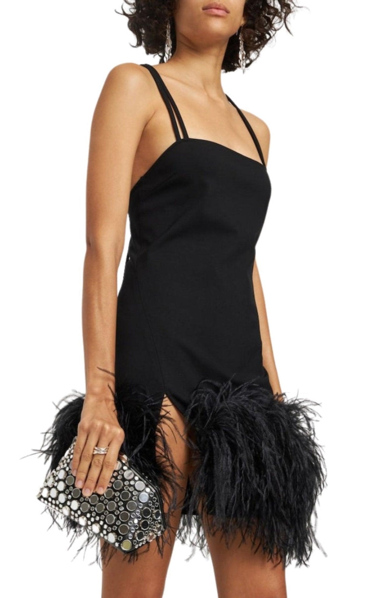 The Attico Black Midnight Workmanship Mirror Clutch - Runway Catalog