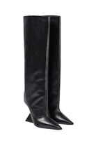 The Attico Cheope Leather Wedge Knee - High Boots - Runway Catalog