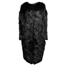 Tiger in the Rain Schwarzer Oversized-Kunstpelzmantel – Runway-Katalog