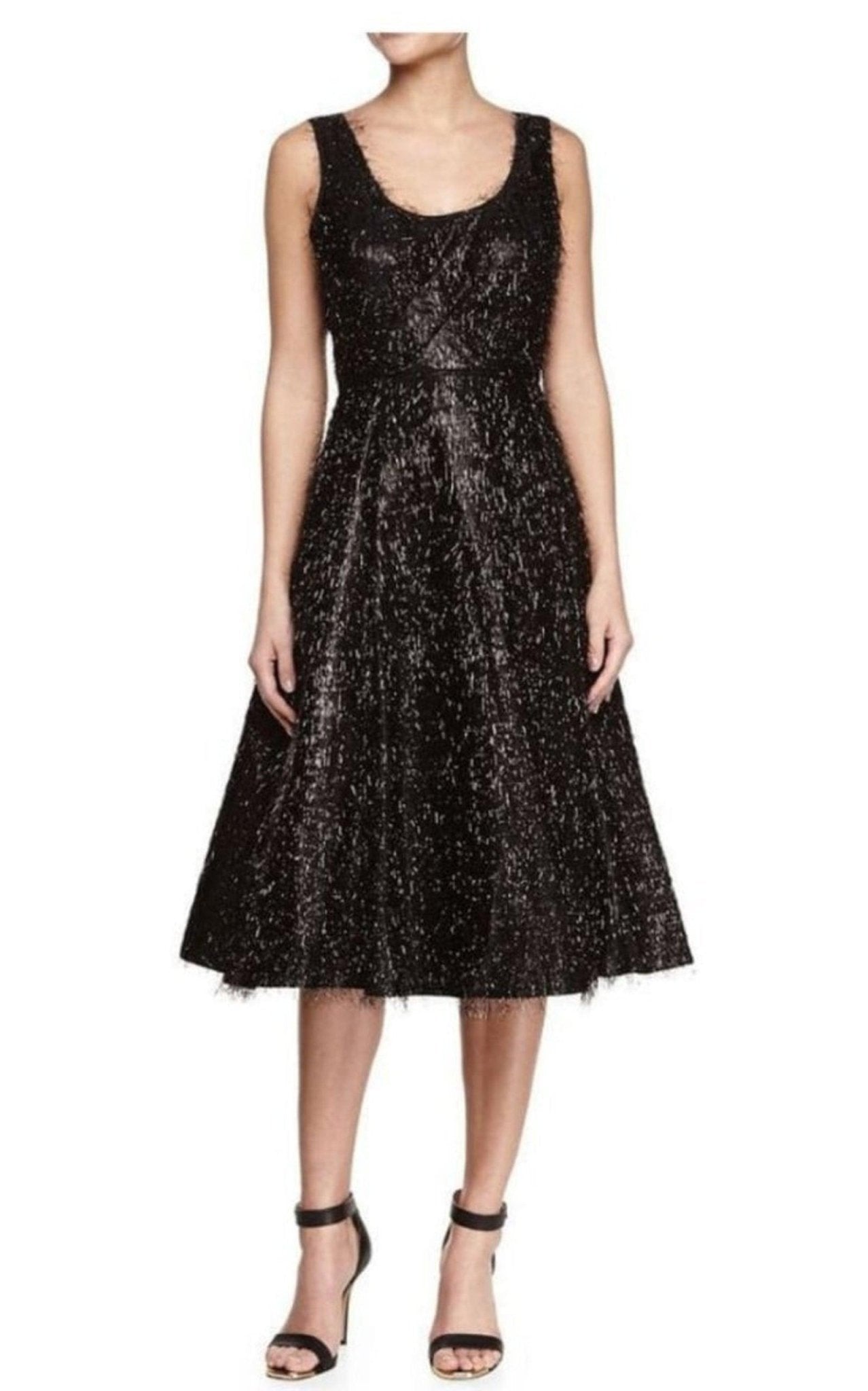 Tracy Reese Ärmelloses Kleid mit Perlenstickerei und Fransenbesatz – Laufsteg-Katalog