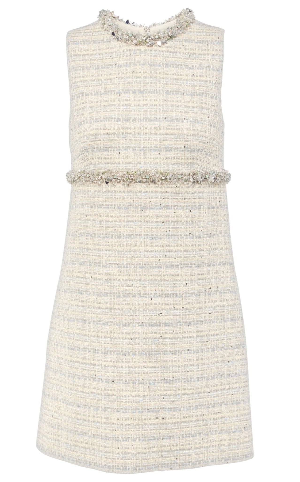 Valentino Crystal-Trim Sequinned Tweed Mini Dress