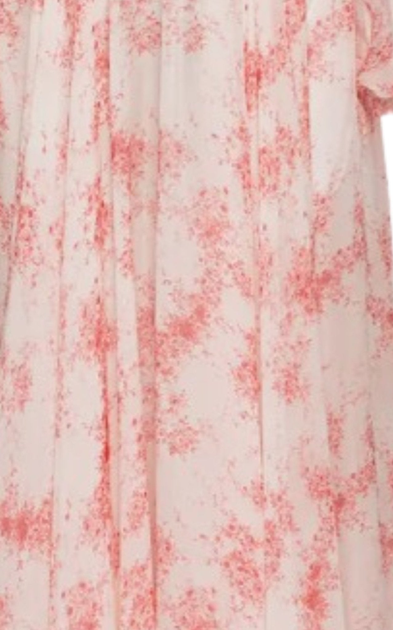 Valentino floral print silk maxi gown in pink and white