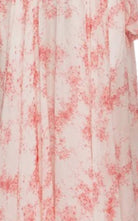 Valentino floral print silk maxi gown in pink and white