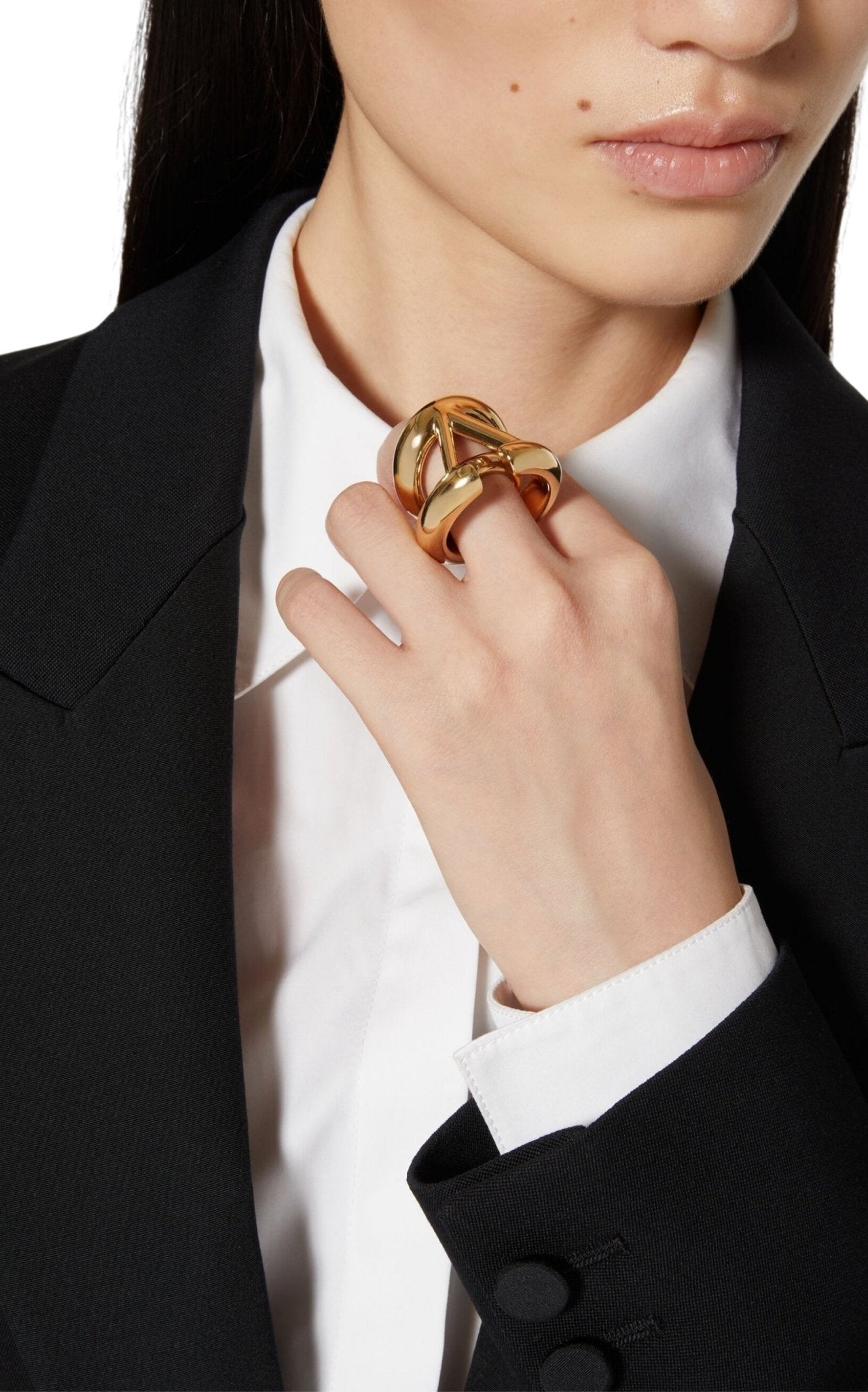 VALENTINO GARAVANI Vロゴ シグネチャーリング　　9号 Valentino V Logo Signature Ring