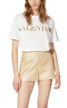 Valentino Ombre Sequin Logo T-Shirt - Runway Catalog