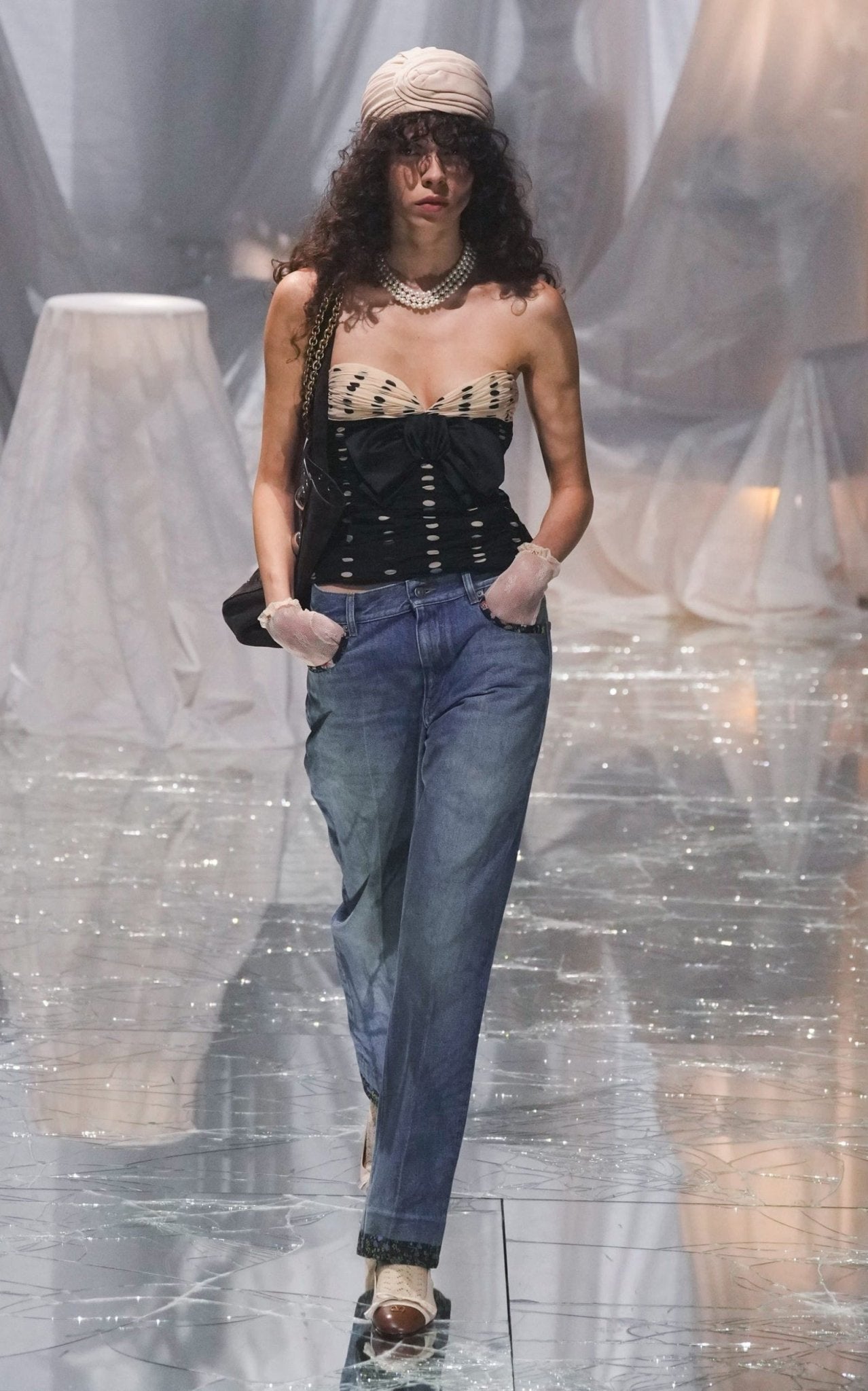 Valentino Ombre Sequin Logo T-Shirt