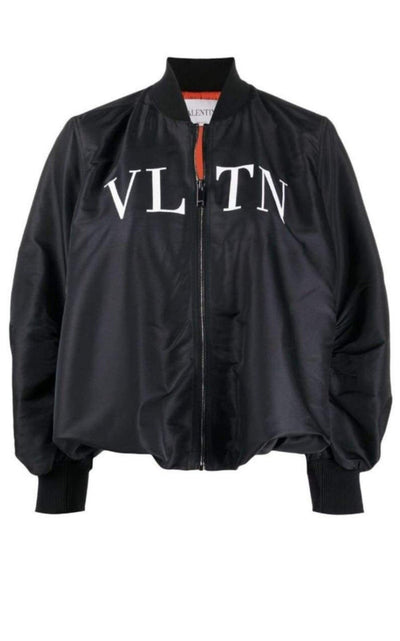 Valentino Ruched Printed Shell Bomber Jacket - Runway Catalog