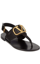 Valentino V - LOGO Leather Thong Sandal - Runway Catalog