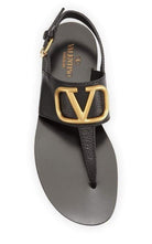 Valentino V - LOGO Leather Thong Sandal - Runway Catalog