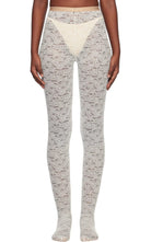 Valentino White 'Chez Valentino' Lace Tights - Runway Catalog