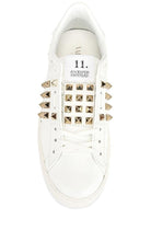 Valentino White Leather Rockstud Sneakers - Runway Catalog