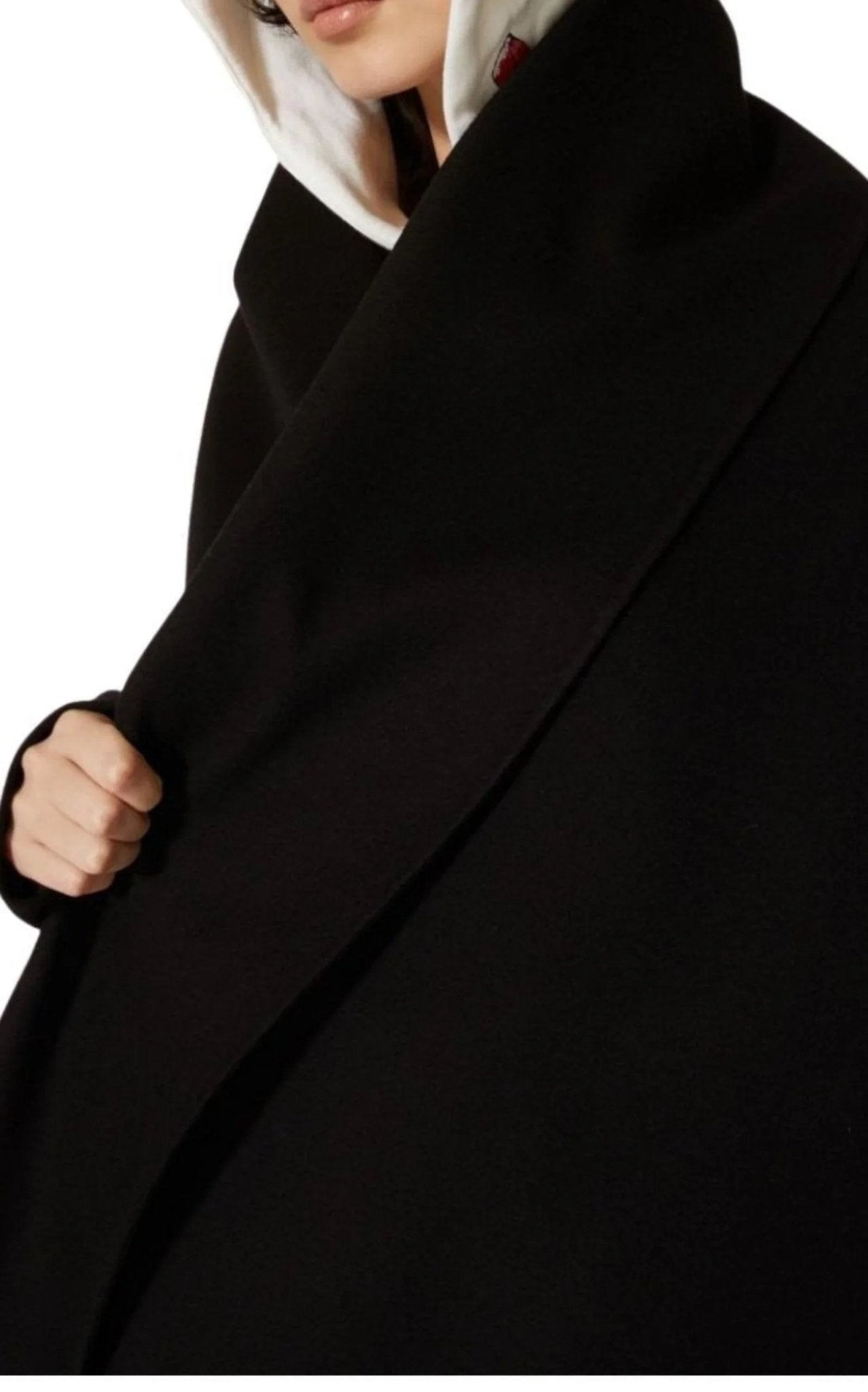 Valentino Wool-Cashmere Cape Coat