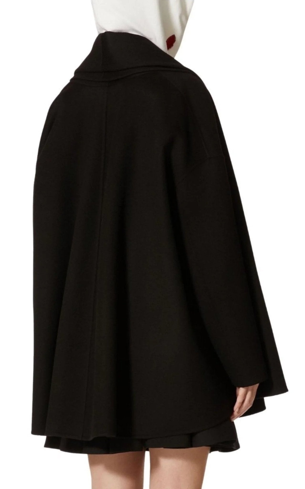 Valentino Wool-Cashmere Cape Coat