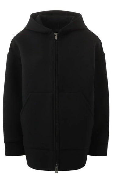 VALENTINO ブラック ジップアップジャケット　L Valentino Valentino Drop Shoulder Hoodie Jacket – Runway Catalog