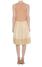 Vanessa Bruno Beige Color Blocked Silk Dress - Runway Catalog