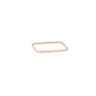 Vanrycke 18K rose gold thin square minimalist ring