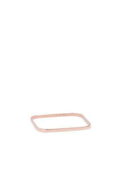 Vanrycke 18K Rose Gold Thin Square Rings - Runway Catalog
