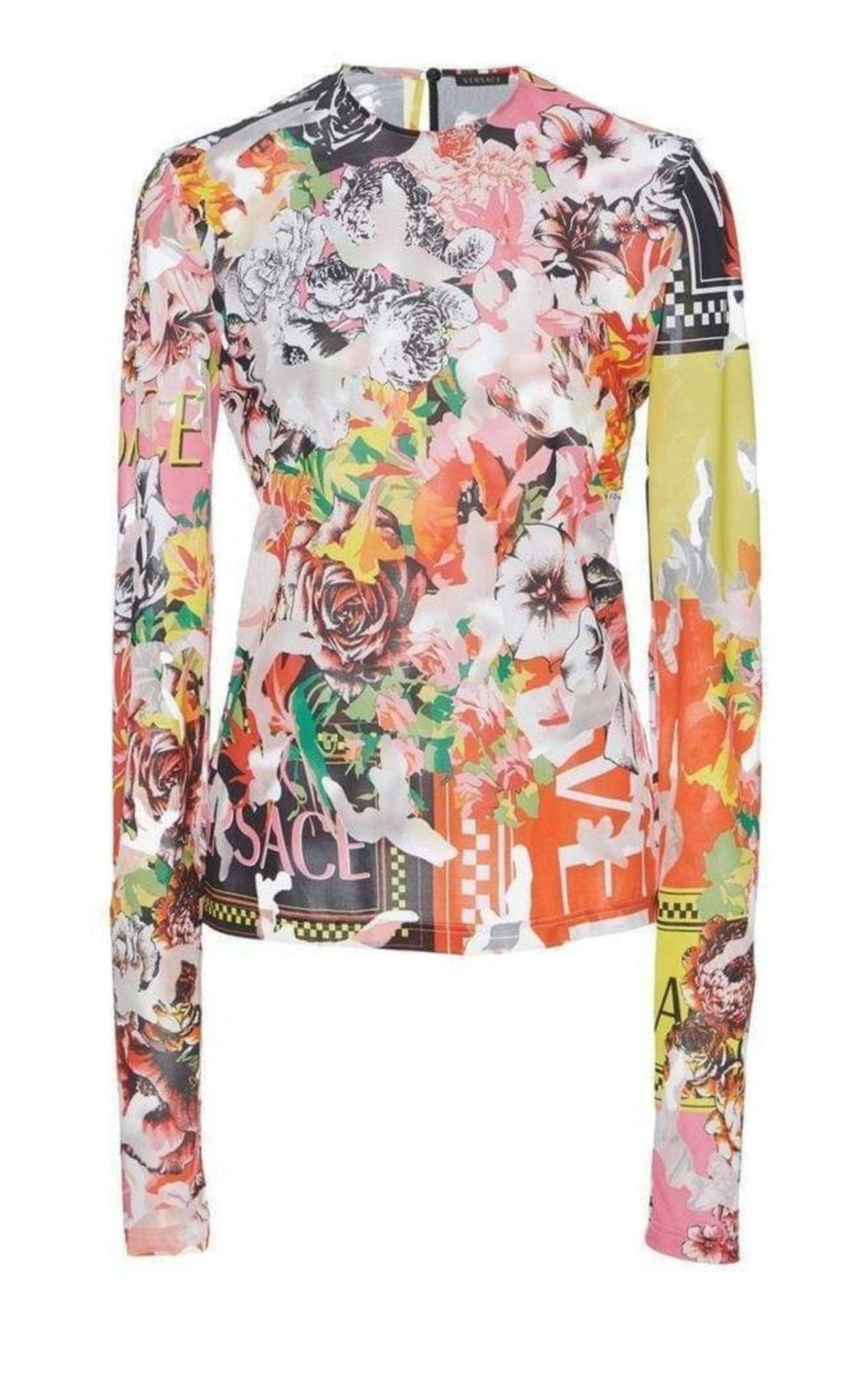 Versace Floral Jersey Top - Runway Catalog