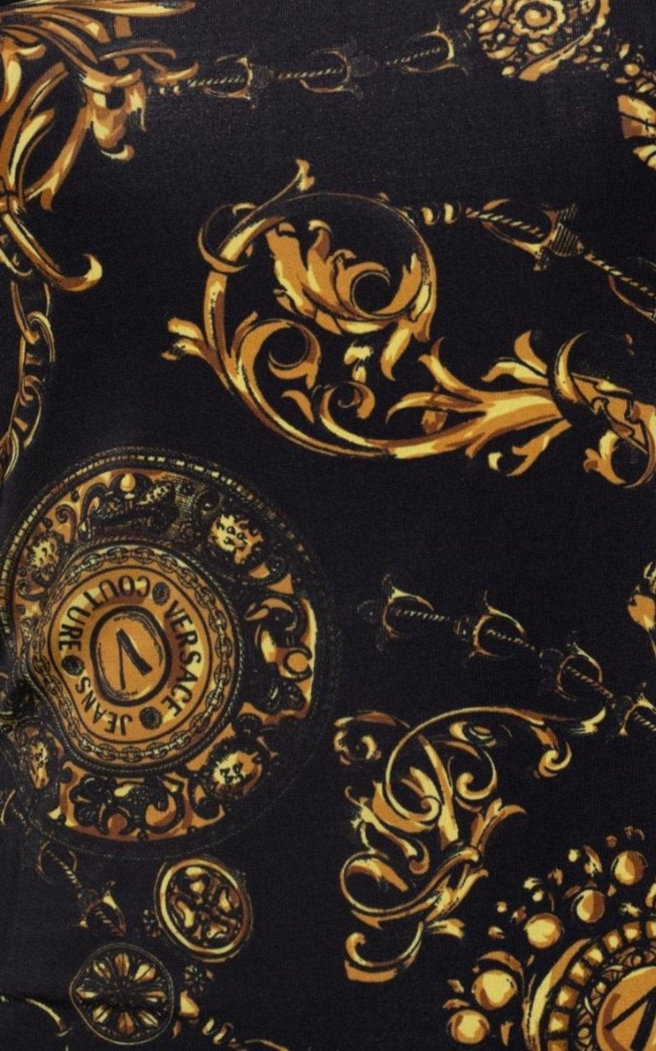 Versace Jeans Couture Baroque print Midi Dress - Runway Catalog