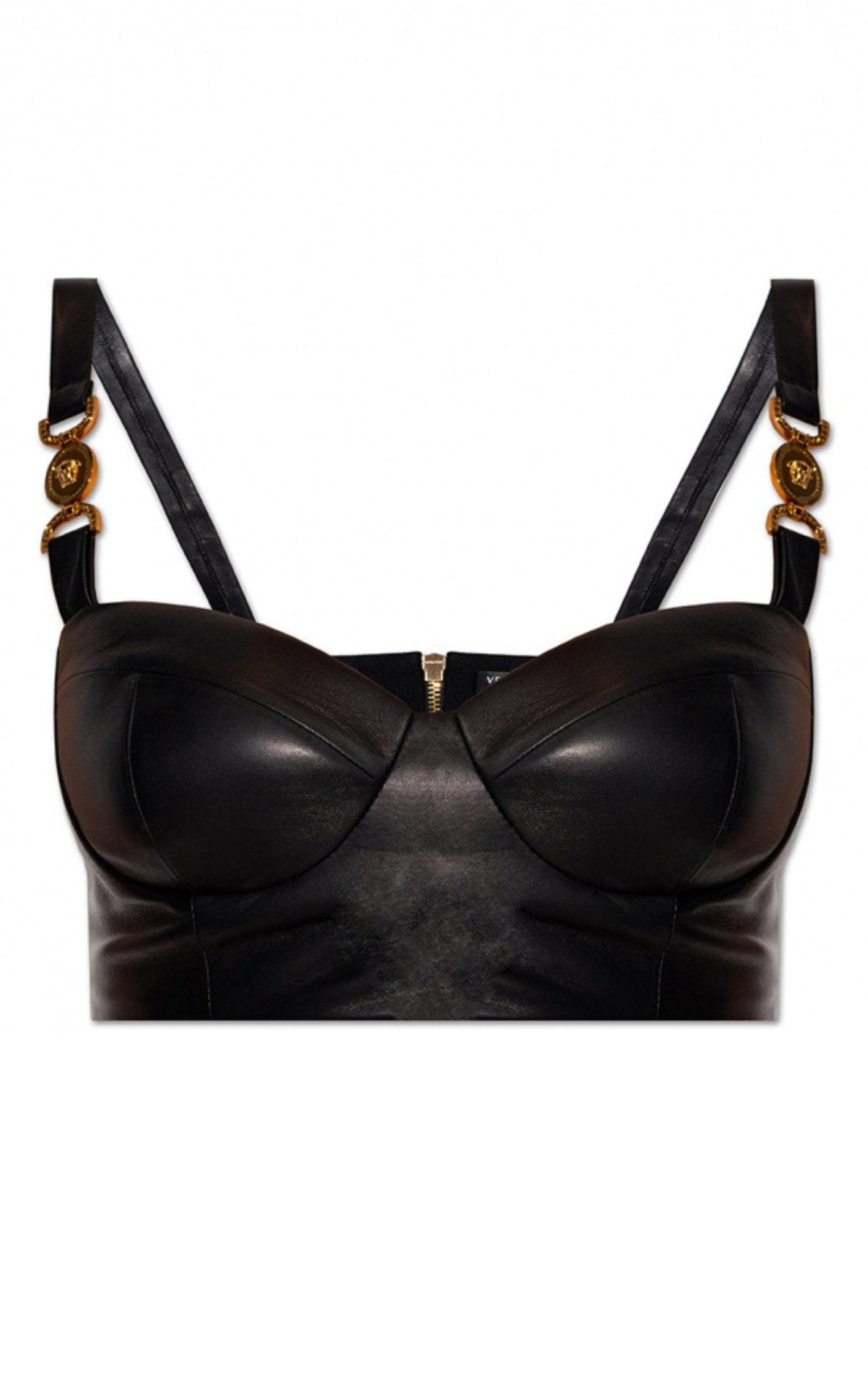 Versace Medusa Lambskin Leather Bralette Top – Runway Catalog